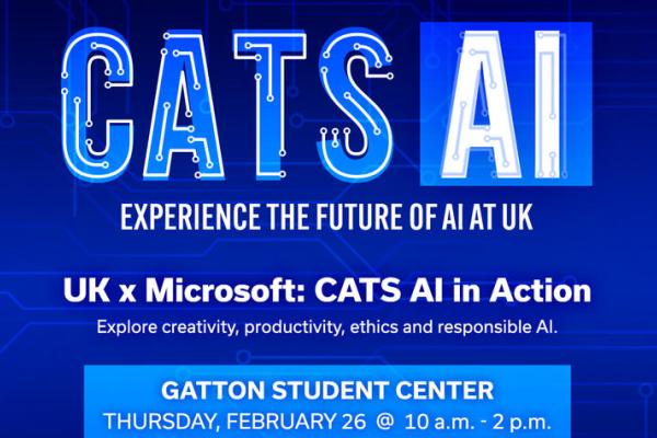 Graphic for the CATS AI in Action event.